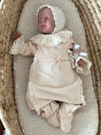 Somon Fisto Detaylı Kız Bebek Tulumu