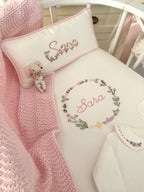 Red Wreath Named Organic Newborn Set