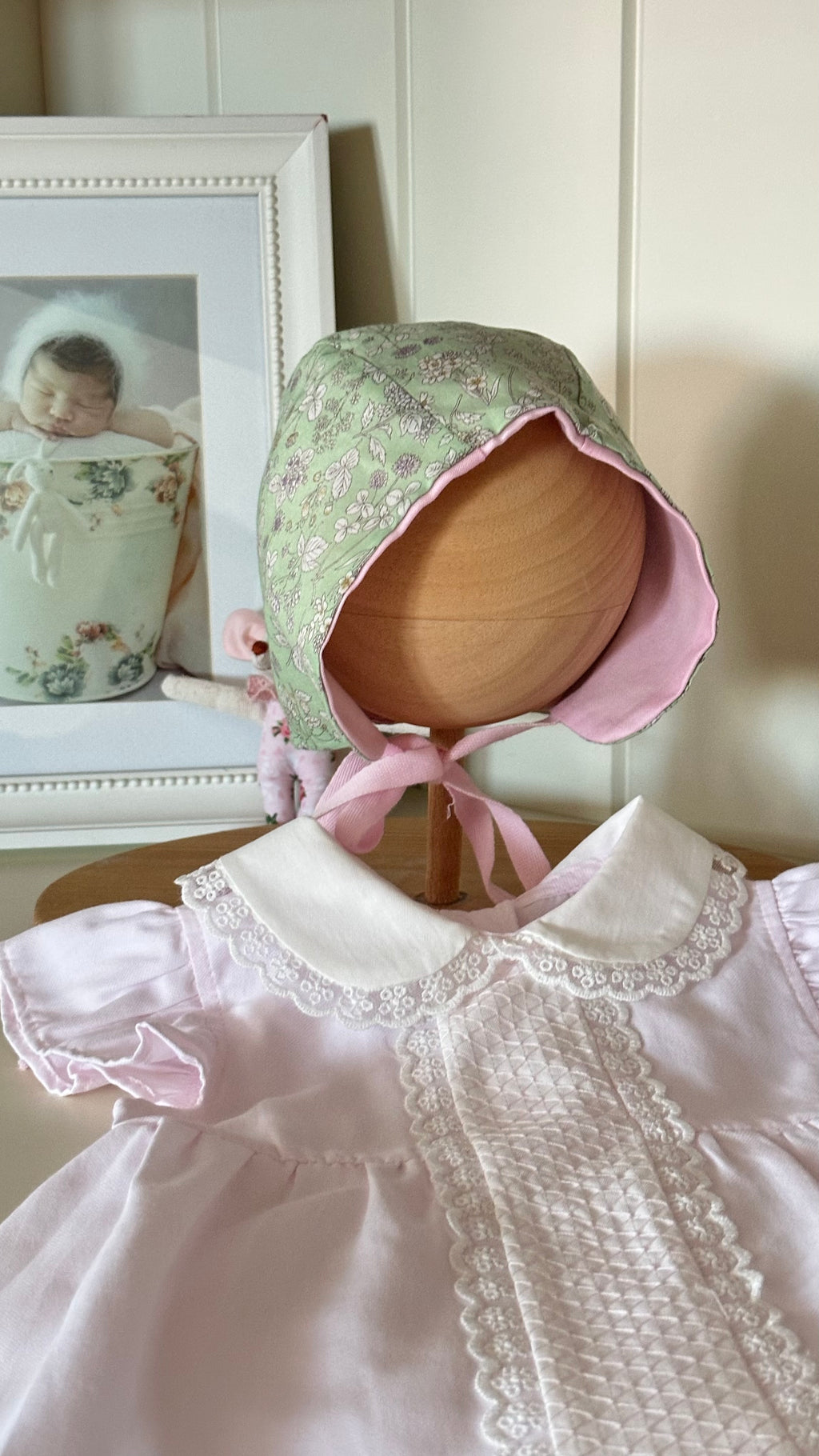 Desenli Yazlık Bebek Bonnet Şapka