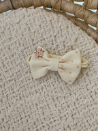 Somonlu Gül İşlemeli Bebek Saç Bandı