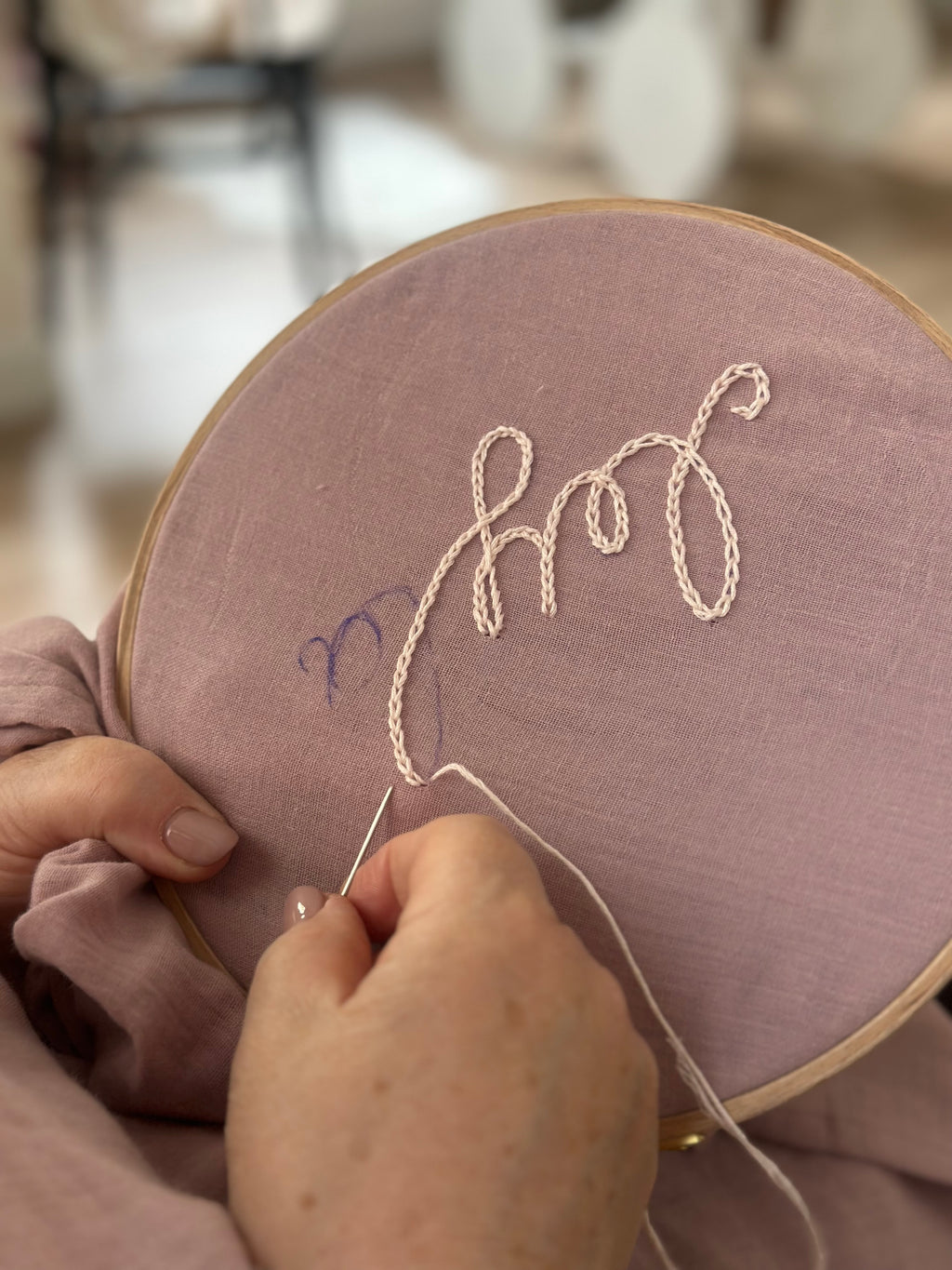 İsme Özel Müslin Battaniye Gül Kurusu