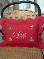Kişiselleştirilmiş Keten Dilimli Bebek Yastığı