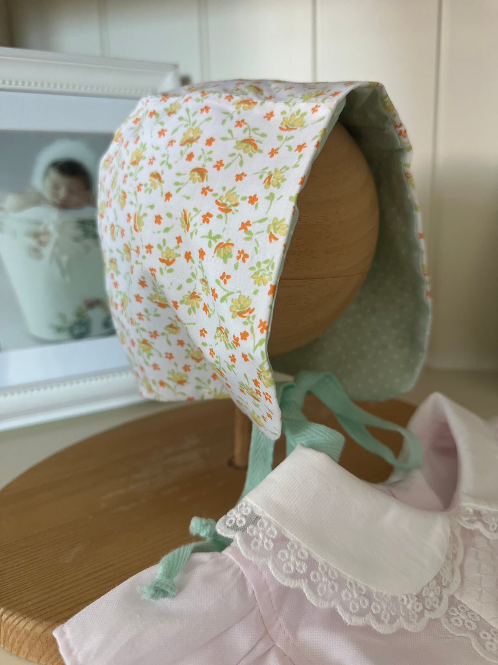 Desenli Yazlık Bebek Bonnet Şapka
