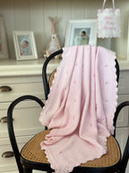 El Örgüsü Pembe Bebek Battaniyesi