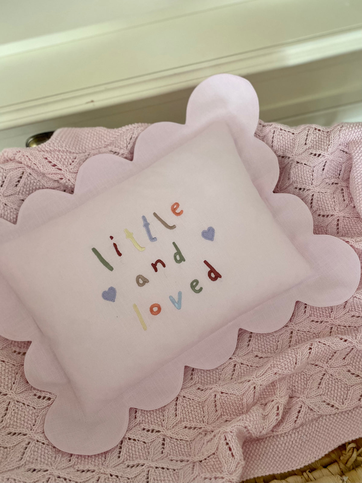Bow Letters Decorative Baby Pillow