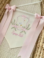 Duckling Kişiye Özel İsimli Keten Banner / Kapı Süsü Çelenk