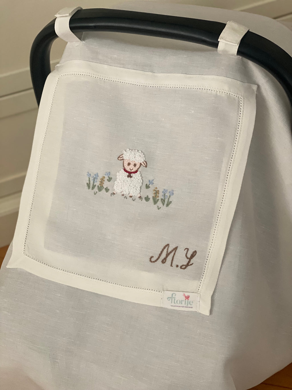 Keten Puset Örtüsü Kuzu Bej