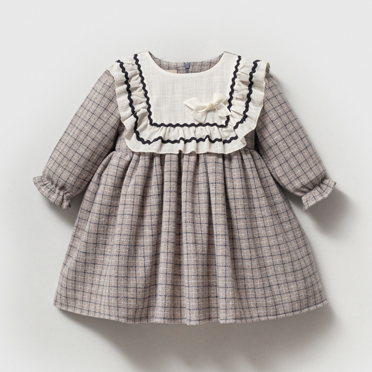 Nola Smoke Plaid Baby Girl Dress 9-24 Months