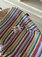 El Örgüsü Renkli Bebek Battaniyesi