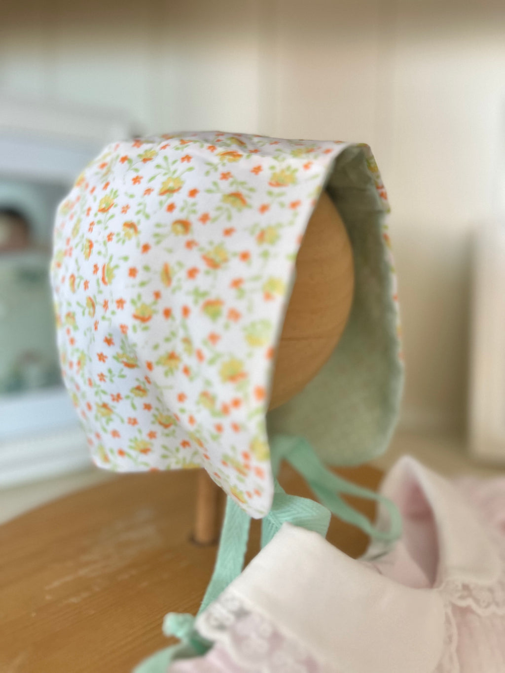Desenli Yazlık Bebek Bonnet Şapka