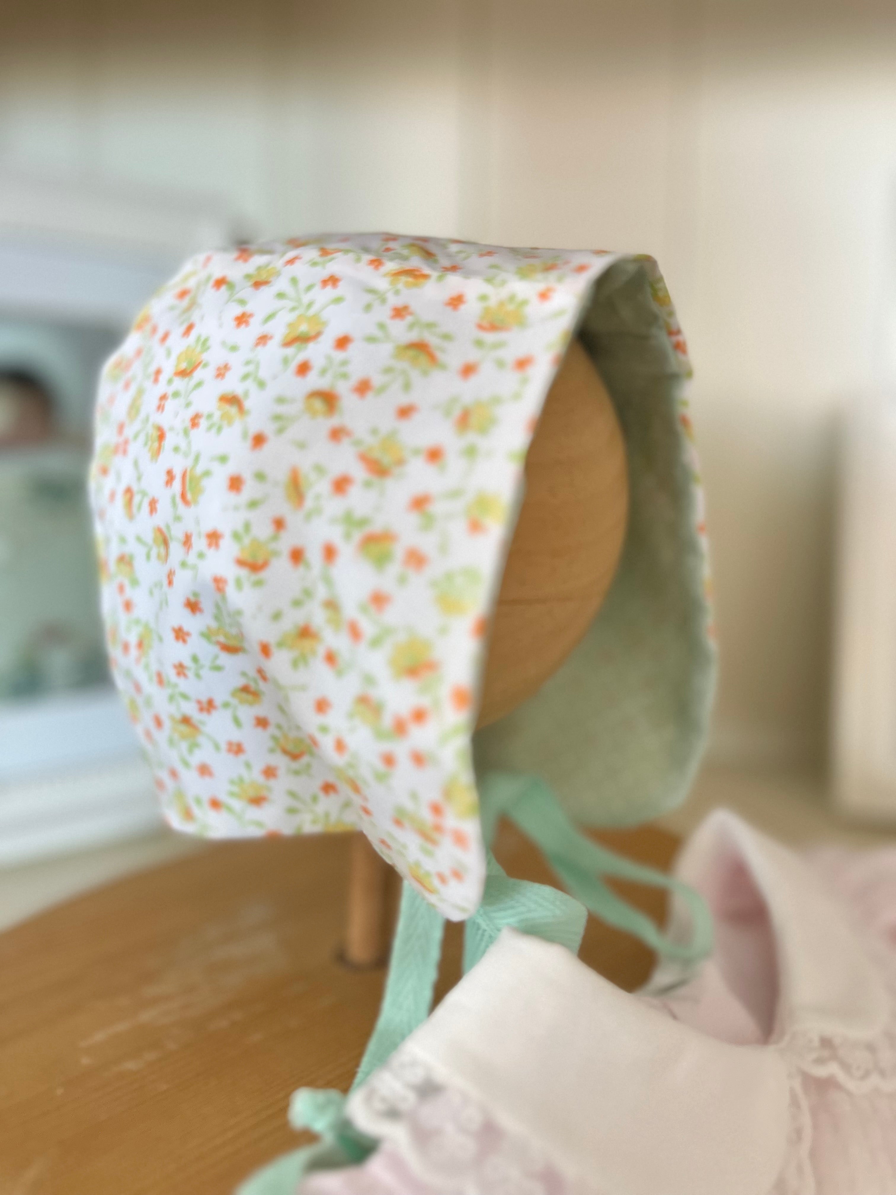 Desenli Yazlık Bebek Bonnet Şapka
