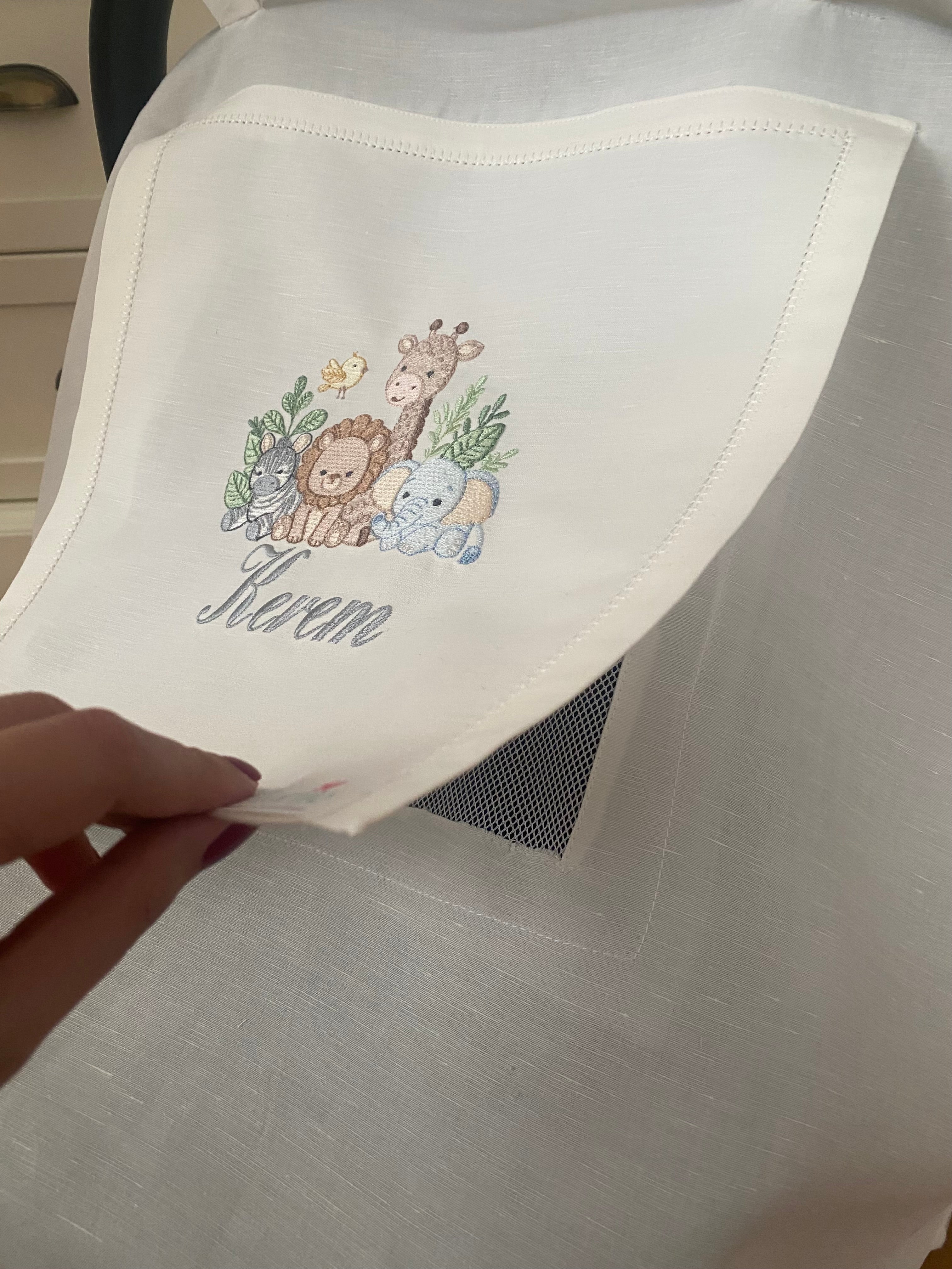 Keten Puset Örtüsü Safari Serisi