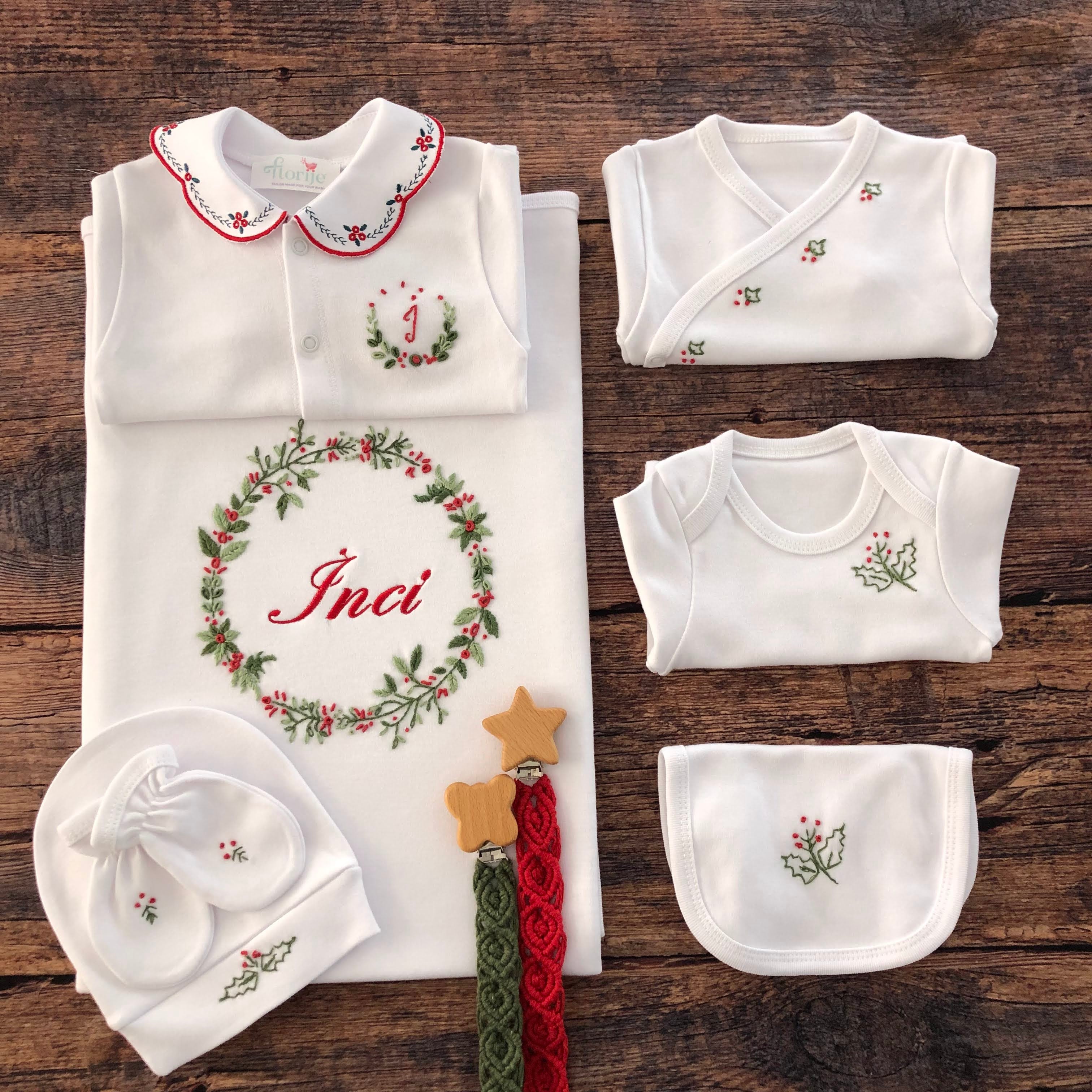 Yeni Yıl Temalı Çelenk Hastane Çıkış Seti