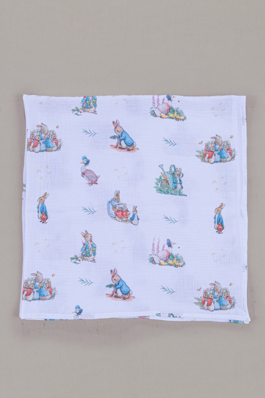 Peter Rabbit Serisi Çok Amaçlı Bebek Müslin Örtüsü Mavi