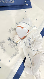 Monogram Polka Dot Baby Blanket Set