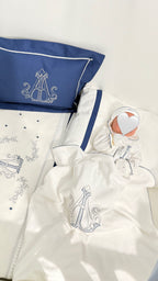 Monogram Polka Dot Baby Blanket Set