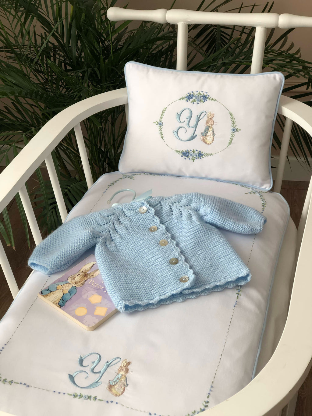 El İşi İşlemeli Peter Rabbitli Alt Açma & Portbebe