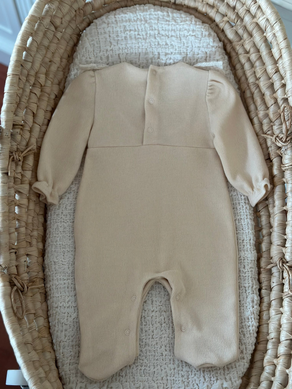 Salmon Wide Lace Detailed Baby Girl Romper