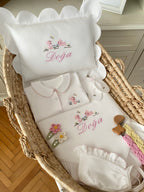 Örgü Papatya Çiçekli Bebek Saç Tokası