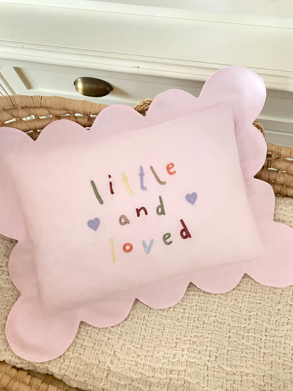 Bow Letters Decorative Baby Pillow