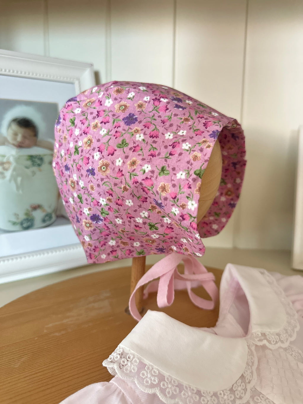 Desenli Yazlık Bebek Bonnet Şapka