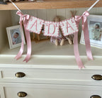 İsme Özel Makine Nakışlı Bebek Banner | Flama | Kapı Süsü