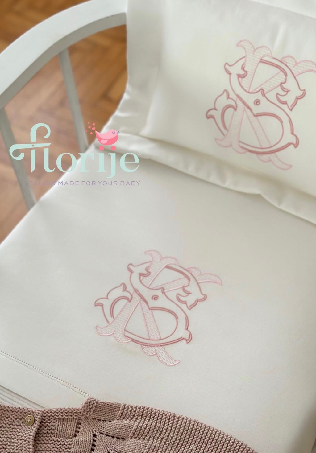 Monogram Nakışlı Hastane Çıkışı Seti