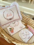 Hydrangea Model Decorative Baby Pillow - Dried Rose