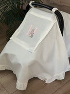 Tavşan Peter Rabbit Harf İşlemeli Keten Puset Örtüsü