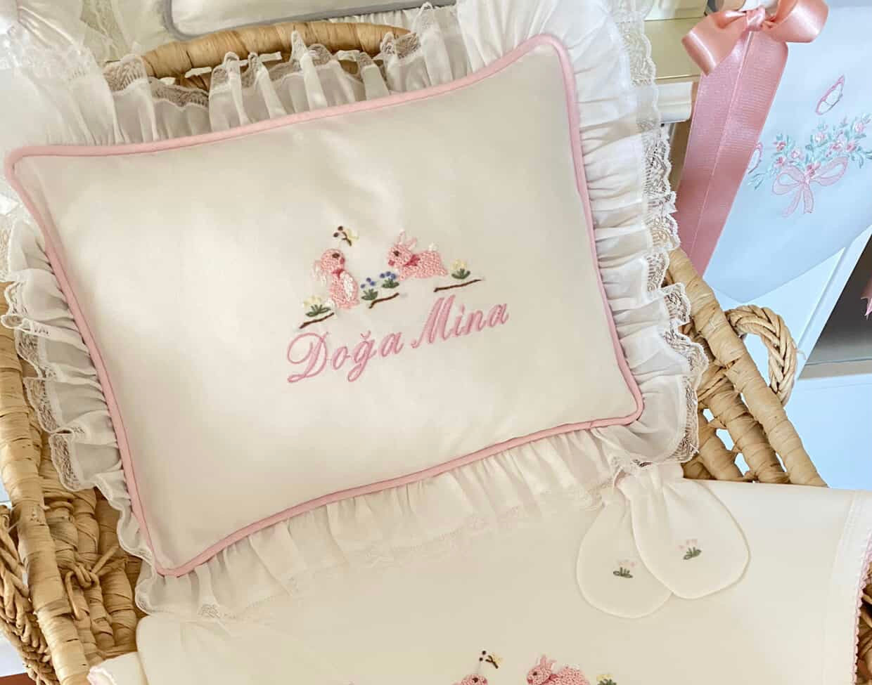 Bunny Rabbit Decorative Baby Pillow
