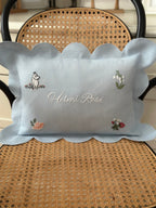 Kişiselleştirilmiş Keten Dilimli Bebek Yastığı