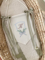 Kişiye Özel İsimli Keten Banner / Kapı Süsü Çelenk