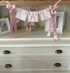 İsme Özel Makine Nakışlı Bebek Banner | Flama | Kapı Süsü