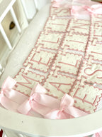 Personalized Machine Embroidered Baby Banner | Pennant | Door Decoration