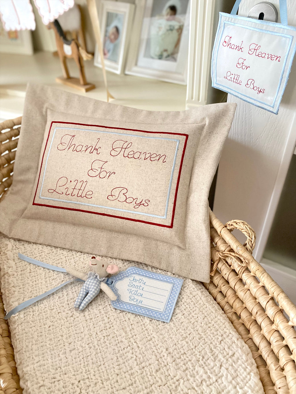 Thank Heaven For Little Boys Dekoratif Yastık