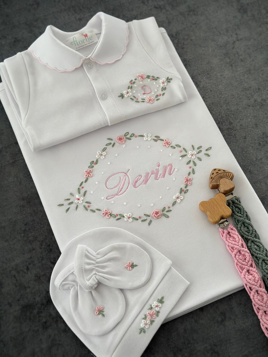 Lily Serisi Hastane Çıkışı Seti Pembe