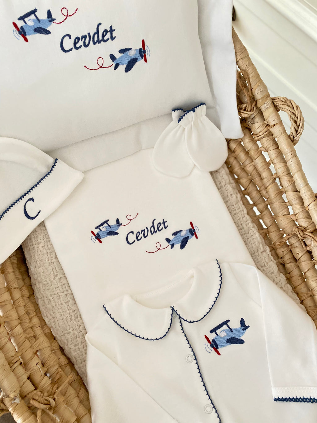 Little Pilot Organik Yenidoğan Seti - Lacivert