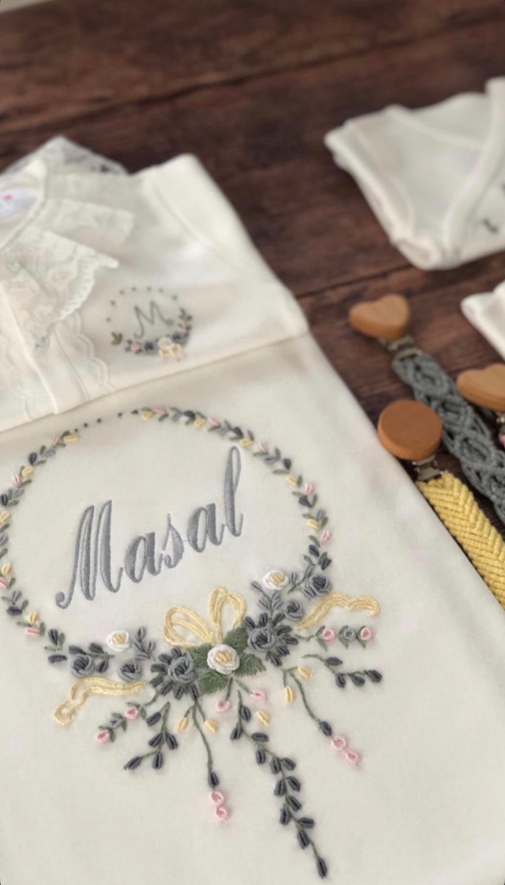 Damla Modeli Hastane Çıkışı Seti Gri/Sarı