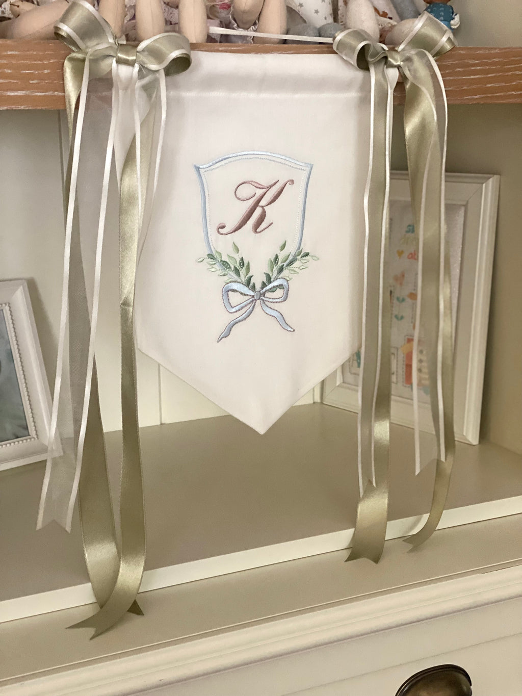 Kişiye Özel İsimli Keten Banner / Kapı Süsü Çelenk