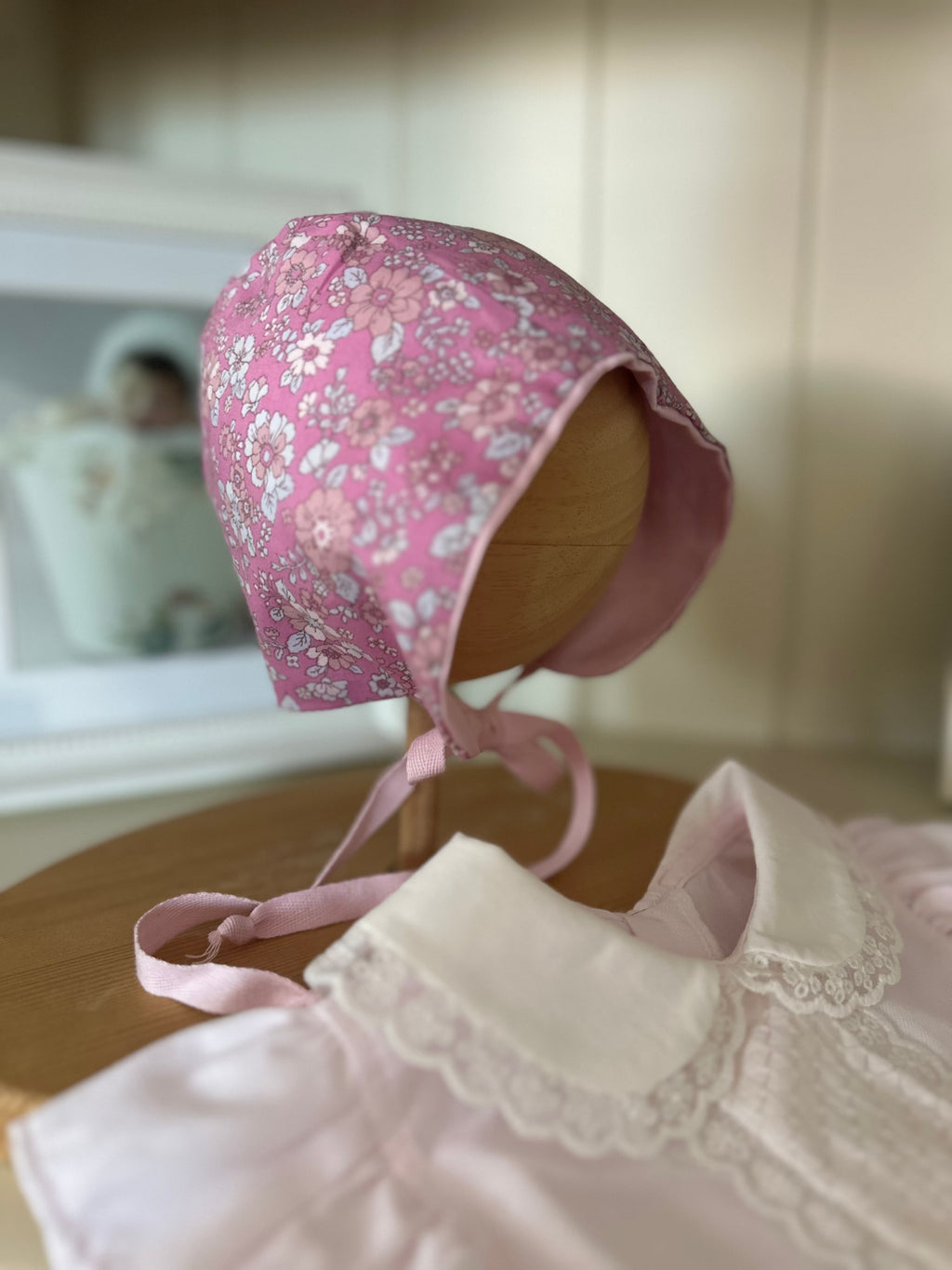 Desenli Yazlık Bebek Bonnet Şapka
