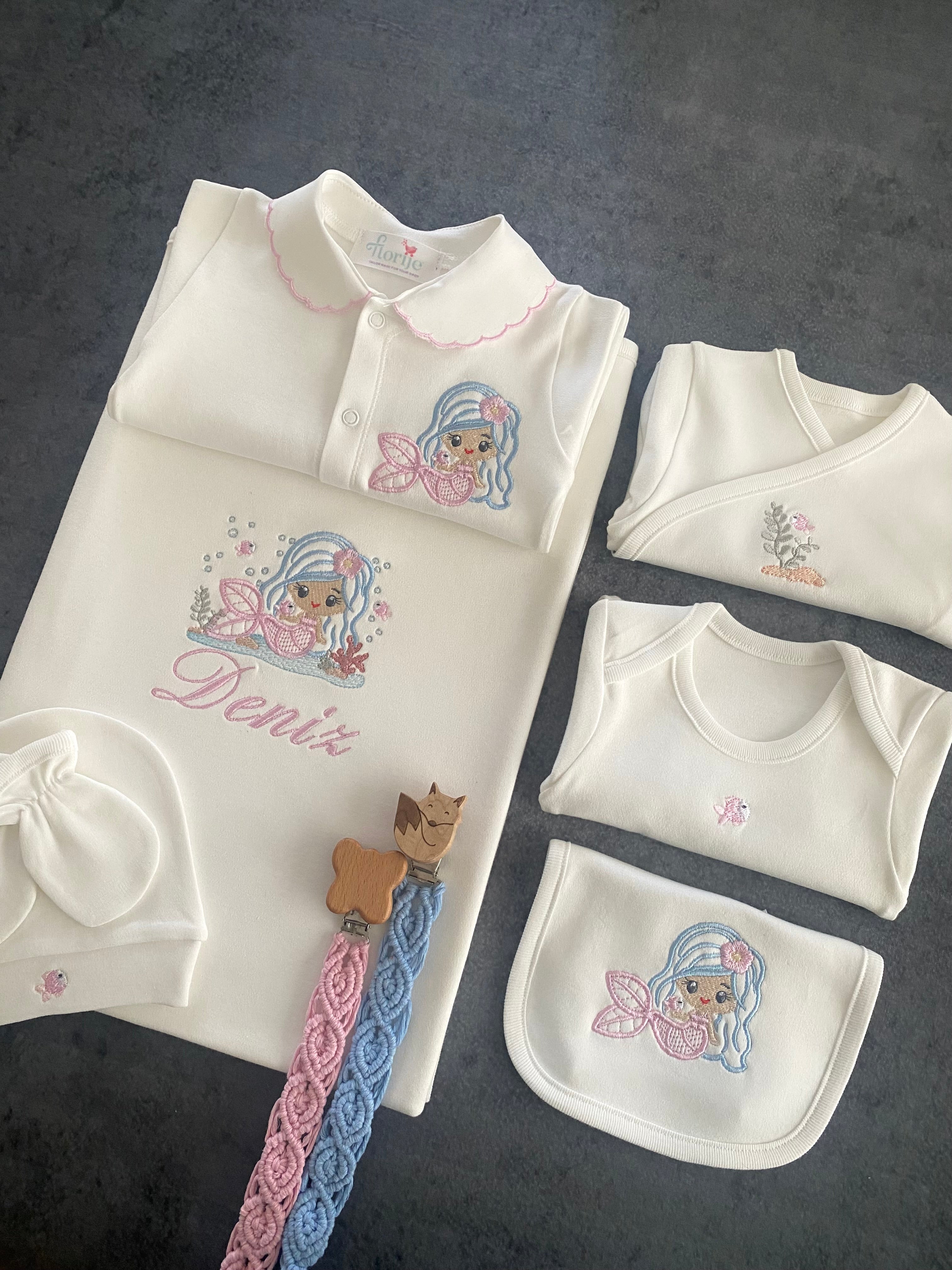 Deniz Kızı  Bebek Hastane Çıkış Seti