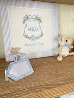 Rococo Embroidered Personalized Fabric Door Decoration | Named Baby Room Decor