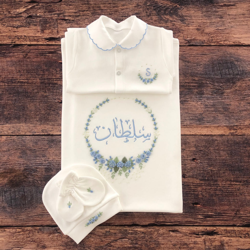 Ortanca Model Hastane Çıkışı Seti Mavi