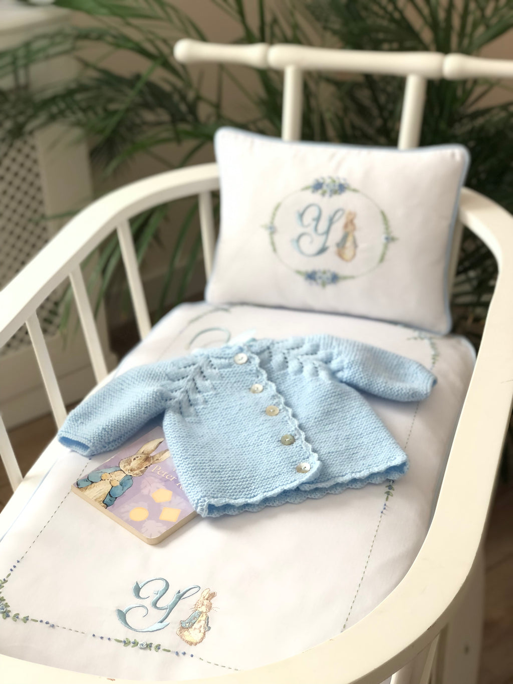 El İşi İşlemeli Peter Rabbitli Alt Açma & Portbebe