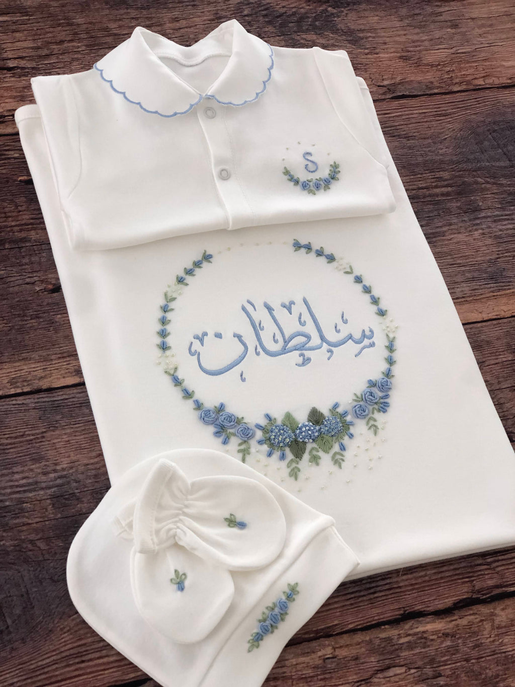 Ortanca Model Hastane Çıkışı Seti Mavi