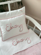 Personalized Rococo Embroidered Baby Pillow