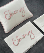 El Nakışı İsim İşlemeli Pike Takımı