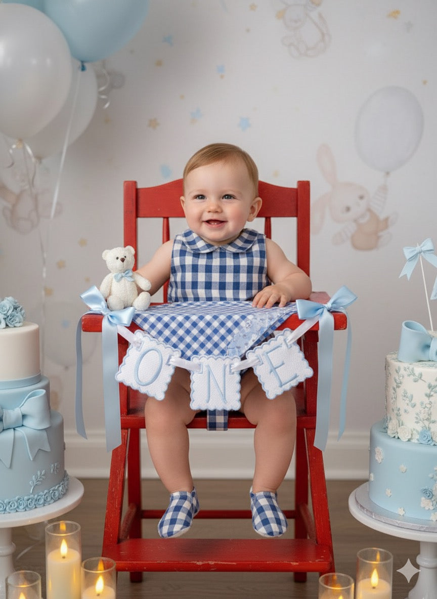 Personalized Machine Embroidered Baby Banner | Pennant | Door Decoration