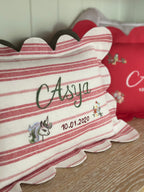 Kişiselleştirilmiş Keten Dilimli Bebek Yastığı