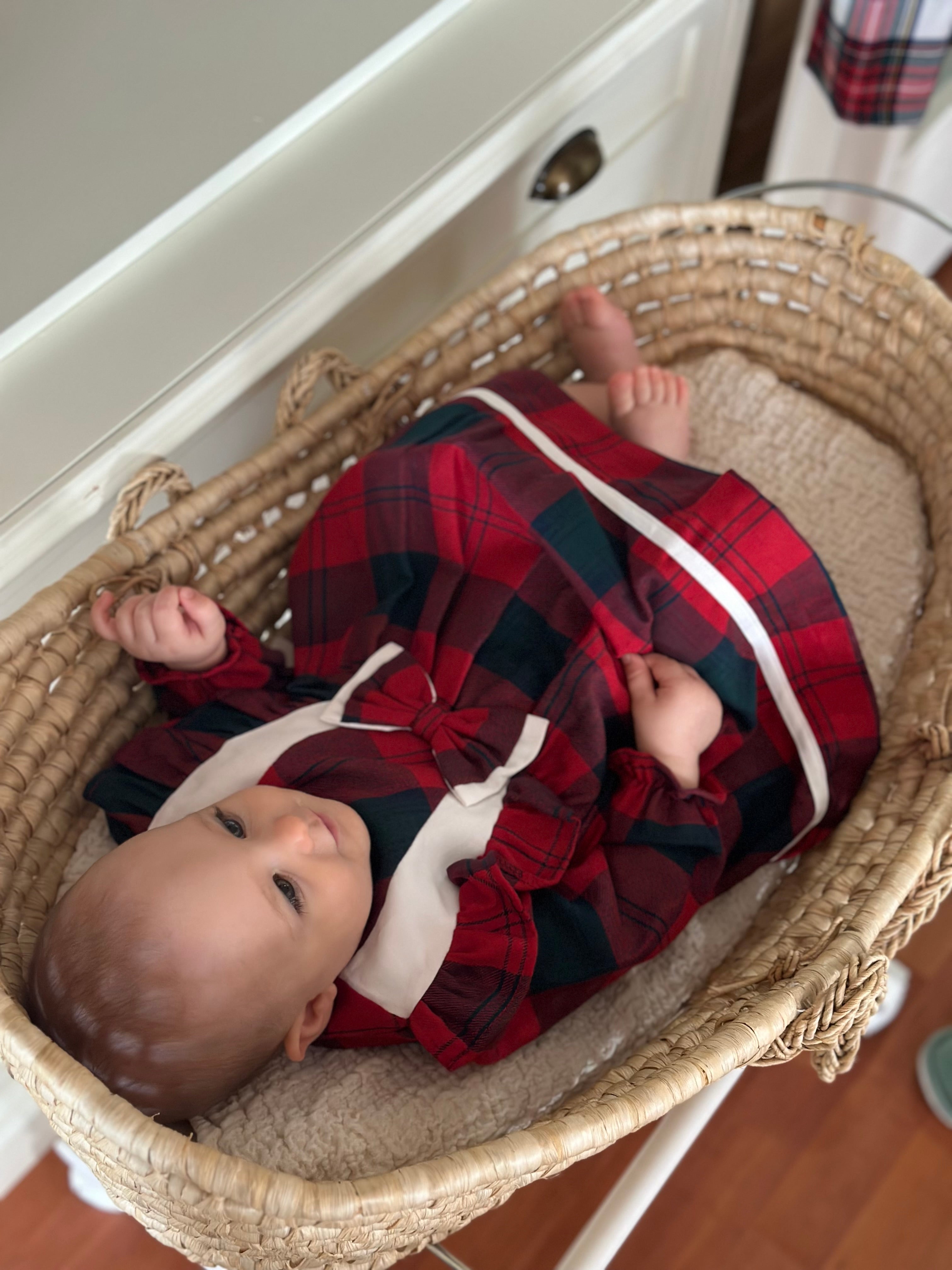 Elora– Red Plaid Baby Girl Dress | Christmas Dress 6-24 Months